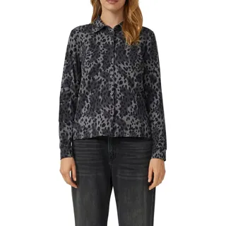 s.Oliver Hemdbluse mit verlängertem Rückensaum und Allover-Muster