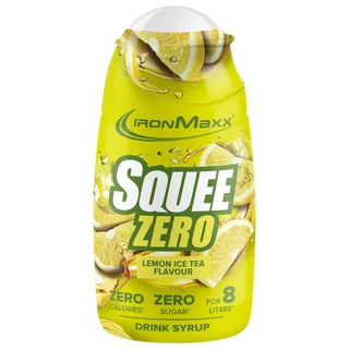 IronMaxx SqueeZero - Lemon Ice Tea 65ml | Sirup, Erfrischendes Geschmackserlebnis für 8 Liter, Zuckerfrei und Kalorienfrei in 100ml verzehrfertigem Getränk