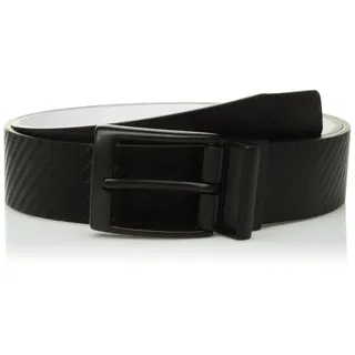 Nike Herren Carbon Fiber-Texture Reversible Belt Gürtel, schwarz/weiß, 32