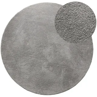 benuta Nest Hochflorteppich Melvin waschbar ø 250 cm rund , Kunststoff , Uni , Rund , 250x250 cm , Oeko-Tex® Standard 100 , für Fußbodenheizung geeignet, in verschiedenen Größen erhältlich, waschbar, pflegeleicht , Teppiche und Böden, Teppiche, Hochflorteppiche & Shaggys