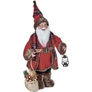 45cm Stehend Santa Weihnachtsdekoration - Sack Und Laterne