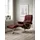 Relaxsessel Mayfair Mikrofaser 92 x 103 x 79 cm rot mit Hocker