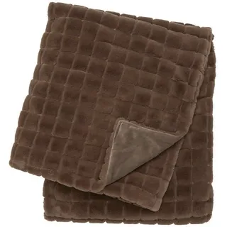 Tagesdecke , Braun , Textil , Uni , 150x120 cm , Heimtextilien, Bettwäsche & Leintücher, Tagesdecken