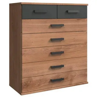 WIMEX »Cork, Hochkommode, Highboard 91/40/103cm, Made in Germany, industrial Design, rustikaler Look, 7 Schubladen