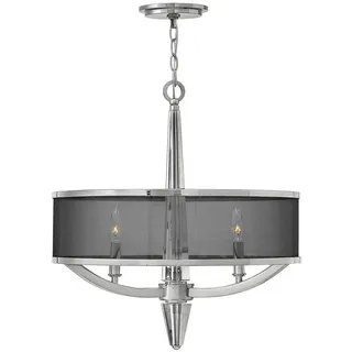 Elstead Lighting Hängeleuchte , Nickelfarben , Metall, Glas , 67.3 cm , RoHS, Grüner Punkt , höhenverstellbar , Lampen & Leuchten, Leuchtenserien