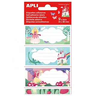 APLI 18436 Schuletiketten Prinzessinnen 9 Stück