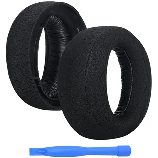 Ohrpolster Ersatz für Sony PlayStation 5 Pulse 3D Wireless Headset von MMOBIEL – Mesh Stoff Ohrpolster Kissen – Schwarz