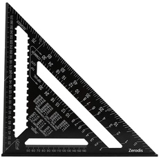 12 inch Aluminiumlegierung Dreieck Herrscher Quadrat Winkelmesser Hohe Präzision Messwerkzeug Zimmererwinkel mit Anschlag Metrisch für Tischler