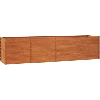 vidaXL Hochbeet Rostig 320x80x77 cm Cortenstahl - Braun
