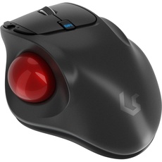 Bild KSM-6101RF-EGT Wireless Trackball Mouse schwarz/rot, USB (60987)