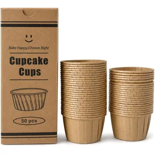 50 Stück Cupcake Förmchen,5cm Robuste Muffinförmchen Papier für Dessert &Hochzeit &Halloween &Geburtstag &Party,Standardgröße