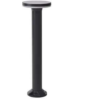 Beliani Solar-Led-Pollerleuchte Schwarz Tarkio , Metall , LED integrated , 18x60x18 cm , Lampen & Leuchten, Außenbeleuchtung, Wegbeleuchtung, Wegeleuchten