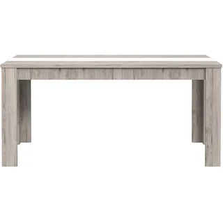 FORTE Dining Tables Esstisch, Holzwerkstoff, Betonoptik Lichtgrau, 90 x 160 x 74,7 cm