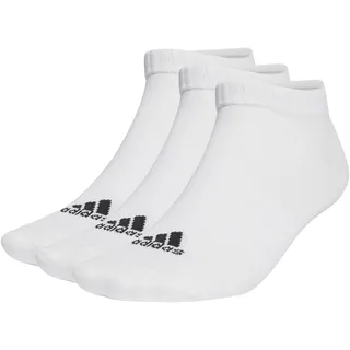 adidas Unisex Kinder Thin and Light Sportswear Low-Cut Socks 3 Pairs, White / Black, 7-8 Years