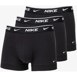 Nike Herren Everyday Cotton Stretch Trunks 3Pk, Black/Black/Black, XS