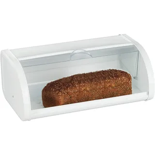 Relaxdays Brotkasten Kunststoff/Metall Weiß