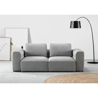 Home affaire 2-Sitzer »Cushid« Modulsofa, bestehend aus 2 Teilen, Breite 218 cm, silberfarben