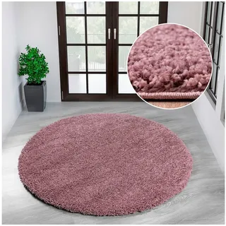 MY HOME Teppich MY HOME "Shaggy 30" Gr. 9, braun (mahagoni), H:30mm Ø:140cm, Kunstfaser, Teppiche, Teppich, Teppich in Uni-Farben, besonders weich und kuschelig, Wohnzimmer