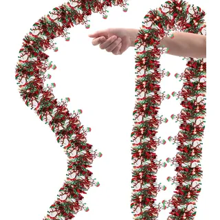 10M Weihnachtsgirlande,5PCS Künstliche Tannengirlande, künstliche Dekogirlande,Künstliche Girlande Weihnachten, Lametta Girlande Weihnachten Deko, Anwendbar auf Christbaumschmuck (B)
