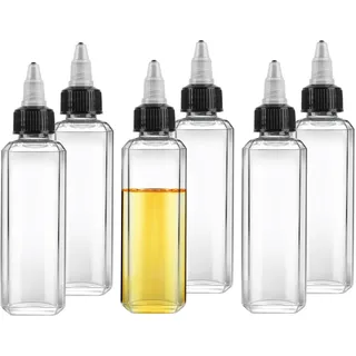 RUGLAMZHIP 6 Stück 100ml Quetschflasche Aus Plastik Für Öl, Essig