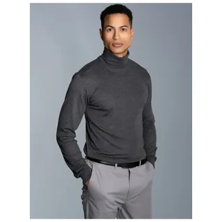 Trigema Rollkragenshirt "TRIGEMA Langarm Ski- und Sport-Rollkragenpullover" 1 Stk., anthazit, melange