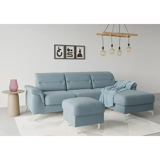 sit&more Stauraumhocker »Sinatra« Sitzfläche ist abnehmbar, chromfarbene Metallfüße, blau