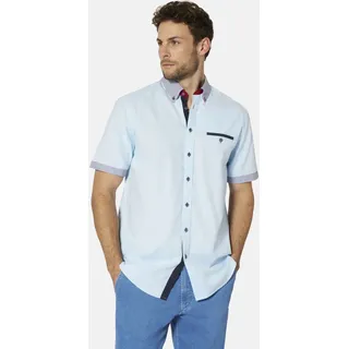 Kurzarmhemd BABISTA "Kurzarmhemd FLOREVETTO", Herren, Gr. XL, weit, blau (hellblau), Obermaterial: 100% Baumwolle CO., Hemden Kurzarmhemd