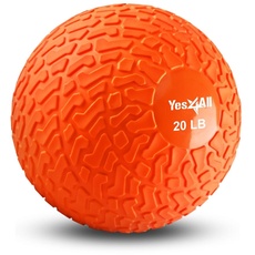 Yes4All LG75 Slam Balls (Orange Bestie) 9 kg für Kraft- und Workout - Slam Medizinball