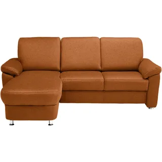 Beldomo System Ecksofa , Cognac , Textil , Ottomane links, nicht einzeln stellbar, L-Form , 220x163 cm , Goldenes M , erweiterbar, Typenauswahl, Bettkasten erhältlich, Fußauswahl, Stoffauswahl, planbar, seitenverkehrt erhältlich, Bettfunktion erhältlich, Rücken echt , Wohnzimmer, Sofas & Couches, Wohnlandschaften, Ecksofas