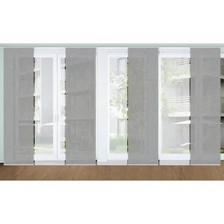 home in green ESTRA Schiebegardine Paneelwagen 60 x 245 cm Grau 7 Stk.