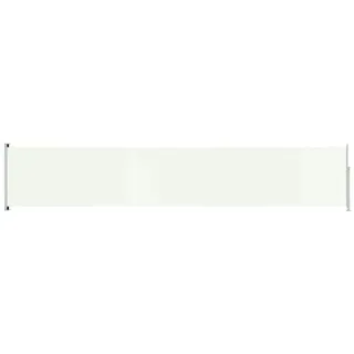 vidaXL Seitenmarkise Ausziehbar 117 x 600 cm Creme Polyester