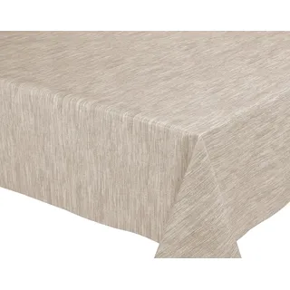 Georginia Beige Wachstuchtischdecke Wachstuch abwischbar Garten Tischdecke RUND OVAL ECKIG, Größe wählbar (Eckig 140x180 cm)