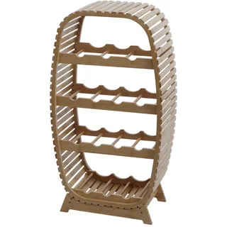 MCW Weinregal Braun , Holz , 46x85x25 cm , Weinregale