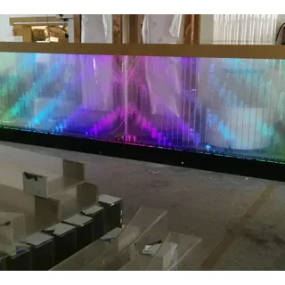 Wandpaneel LED Wasserwand Wasser Wände Wasser Blasen Wand Waterwall 400x150cm - Transparent
