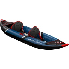 Sevylor Charleston Kayak, aufblasbares Kayak für 2 Personen, High Pressure Drop-Stitch Boden, Robustes Kanu aus verstärktem PVC, inklusive Dry Pack, Manometer & Abnehmbarer Finne, belastbar bis 196kg