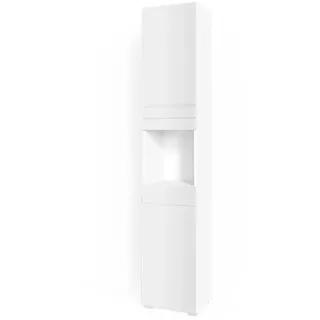 Vicco Badschrank FREDDY Weiß Hochglanz Badezimmerschrank Hochschrank Bad