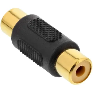 InLine Audio Adapter, Cinch Buchse an Cinch Buchse, vergoldet,