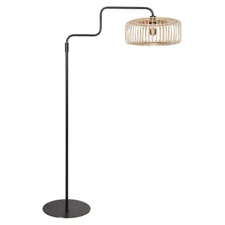 Steinhauer - stehlampe - Bloeba - natürlich schwarz - bambus metall - Ø 50cm - E27 - 4159ZW - Schwarz
