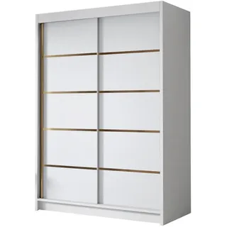 Mirjan24 Schiebetürenschrank Lungo IV 120 x 200 x 58 cm Weiß