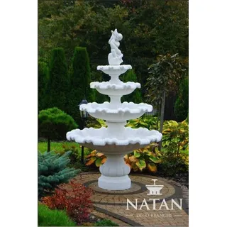 Zierbrunnen Springbrunnen Brunnen Garten Dekoration Fontaine Teich GRECO RAGAZZI - Weiß