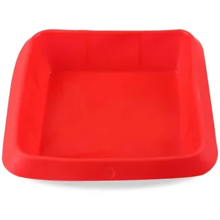 Belmalia Auflauf-Form Silikon, 100% BPA-frei, Lasagne-Form, Kuchen-Backform, Antihaftbeschichtet, 20 x 20 cm Rot