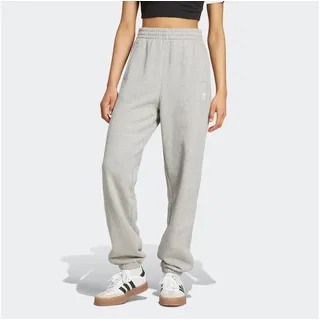 adidas Sporthose ADIDAS ORIGINALS "ESS JOGGER FT", Damen, Gr. XL, N-Gr, grau (medium grau heather), Obermaterial: 100% Baumwolle, Hosen Sporthose