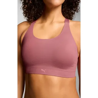 Bustier PUMA "PUMA WOMEN 3D KNIT SPORT TOP", Damen, Gr. M, N-Gr, dusty pink, Single Jersey, Obermaterial: 89% Polyamid, 11% Elasthan, BHs Bustier, wendbare und verstellbare Träger für einen personalisierten Look