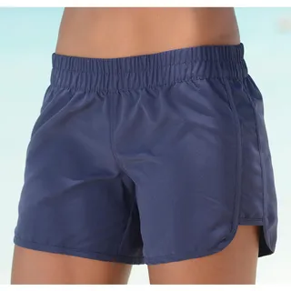 Badeshorts LASCANA, Damen, Gr. 44, N-Gr, blau (marine), Microfaser, Polyester, unifarben, Badehosen Badeshorts, elastisches Bündchen, mit Gesäßtasche, softe Microfaser-Qualität, Topseller