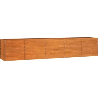 vidaXL Hochbeet Rostig 400x80x77 cm Cortenstahl - Braun