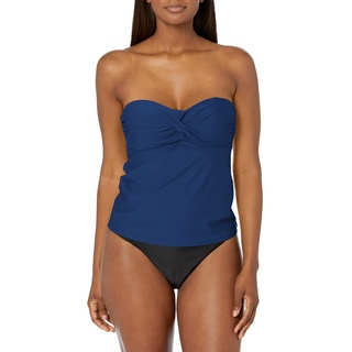 Catalina Damen Bandeau Badeanzug Tankini-Oberteil, Marineblau, Medium