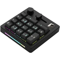 Glorious Gaming GMMK Macro Numpad – mit Kabel oder Bluetooth, Aluminium, anpassbar, programmierbarer Regler & Knopf, tastenweise RGB-Beleuchtung, lineare Schalter, 18x Doubleshot-ABS-Kappen – Schiefer