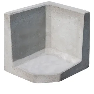 Diephaus L-Stein Ecke Grau 50 x 40 x 40 x 7 cm