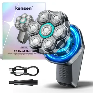 KENSEN Glatzenrasierer 7D Schwebender Kopfrasierer Wasserdicht 1 St.