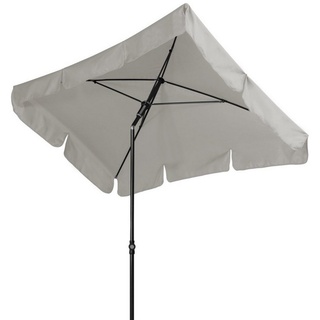 Doppler WATERPROOF III Sonnenschirm wasserdicht & höhenverstellbar 260 x 150cm hellgrau